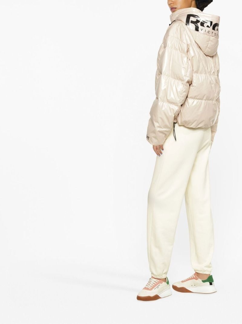 Neutral Embroidered Logo Puffer Jacket