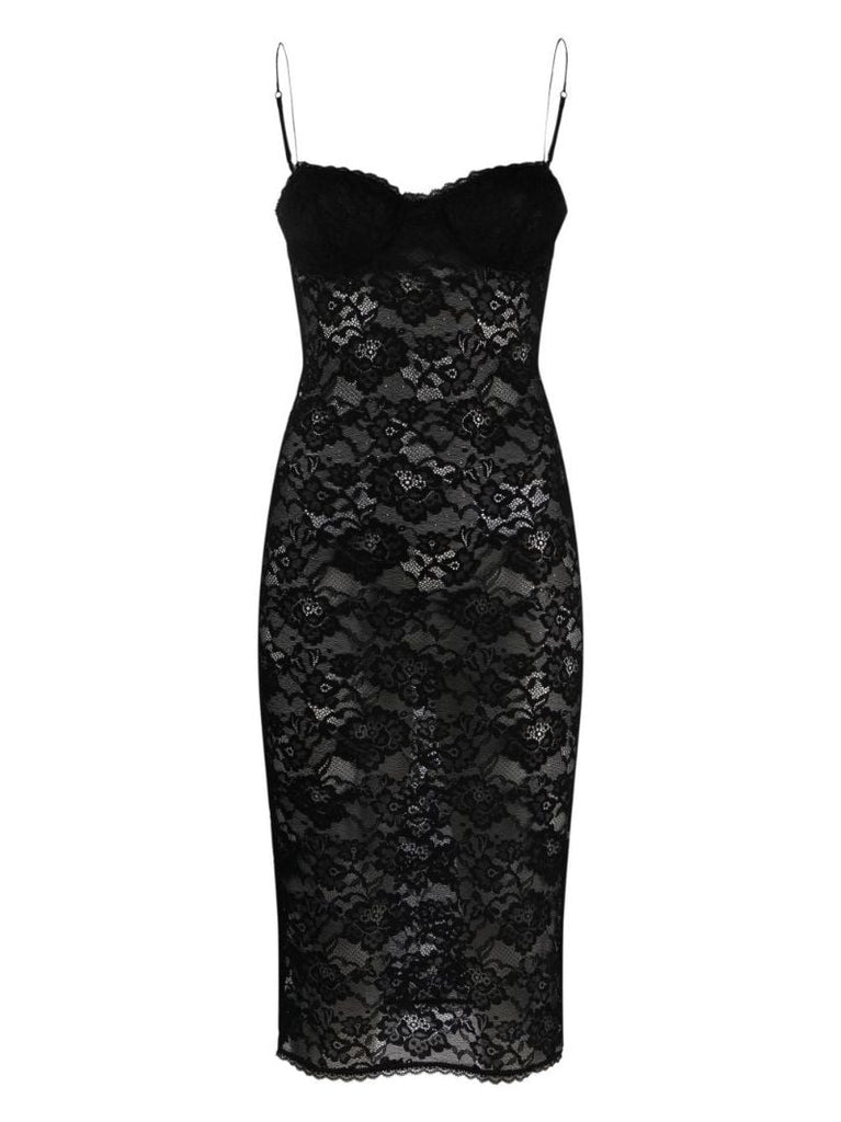 Black O-lover Lace Nightdress
