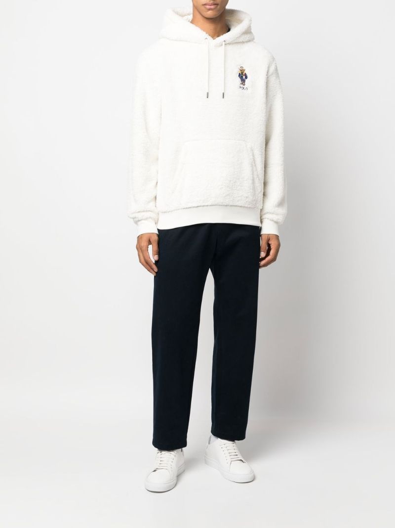 Neutral Polo Bear Faux Fur Hoodie