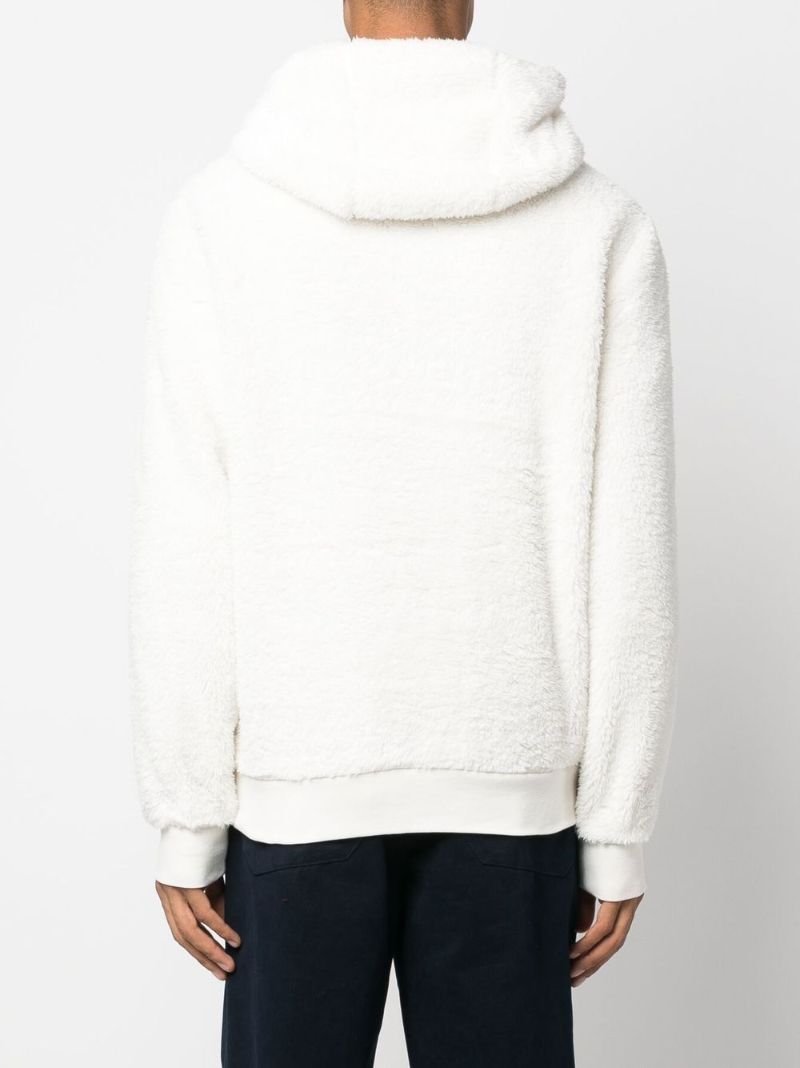Neutral Polo Bear Faux Fur Hoodie
