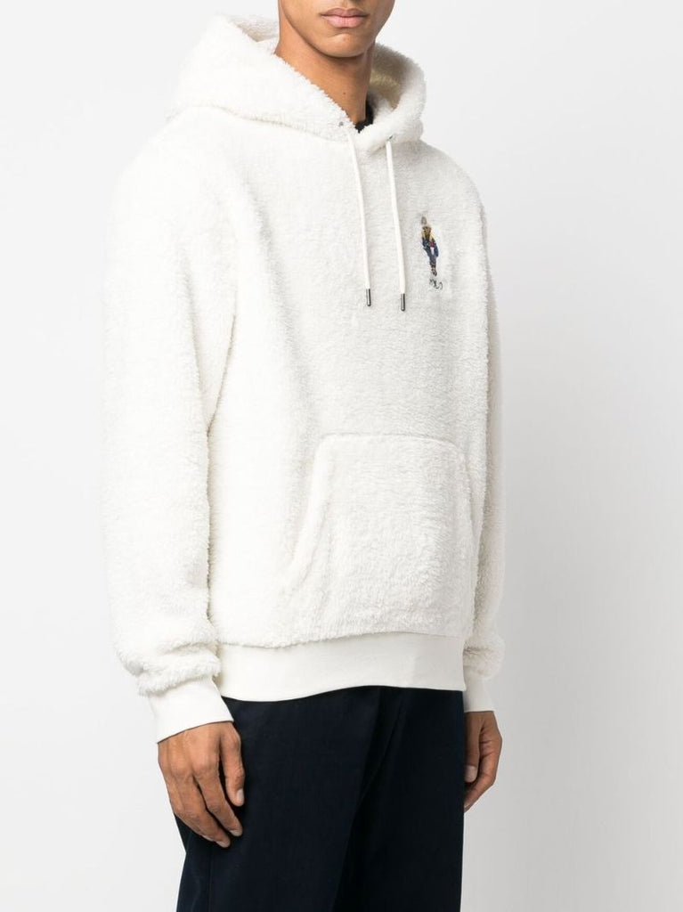 Neutral Polo Bear Faux Fur Hoodie