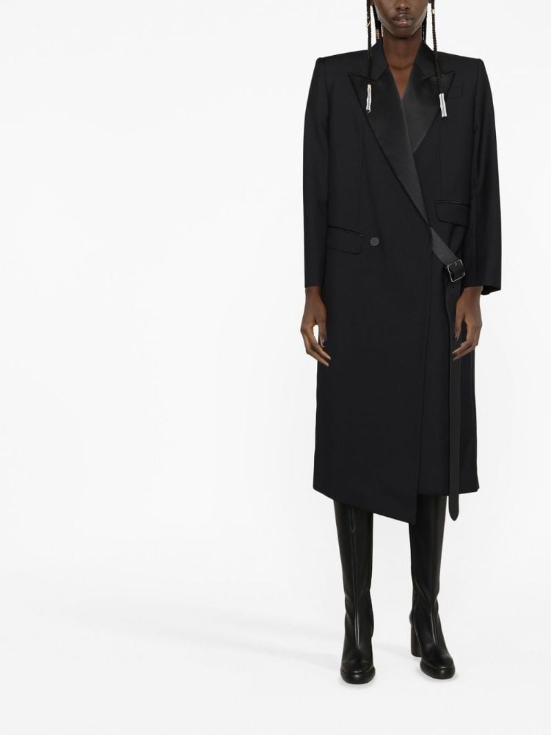 Black Belted Double-breasted Coat