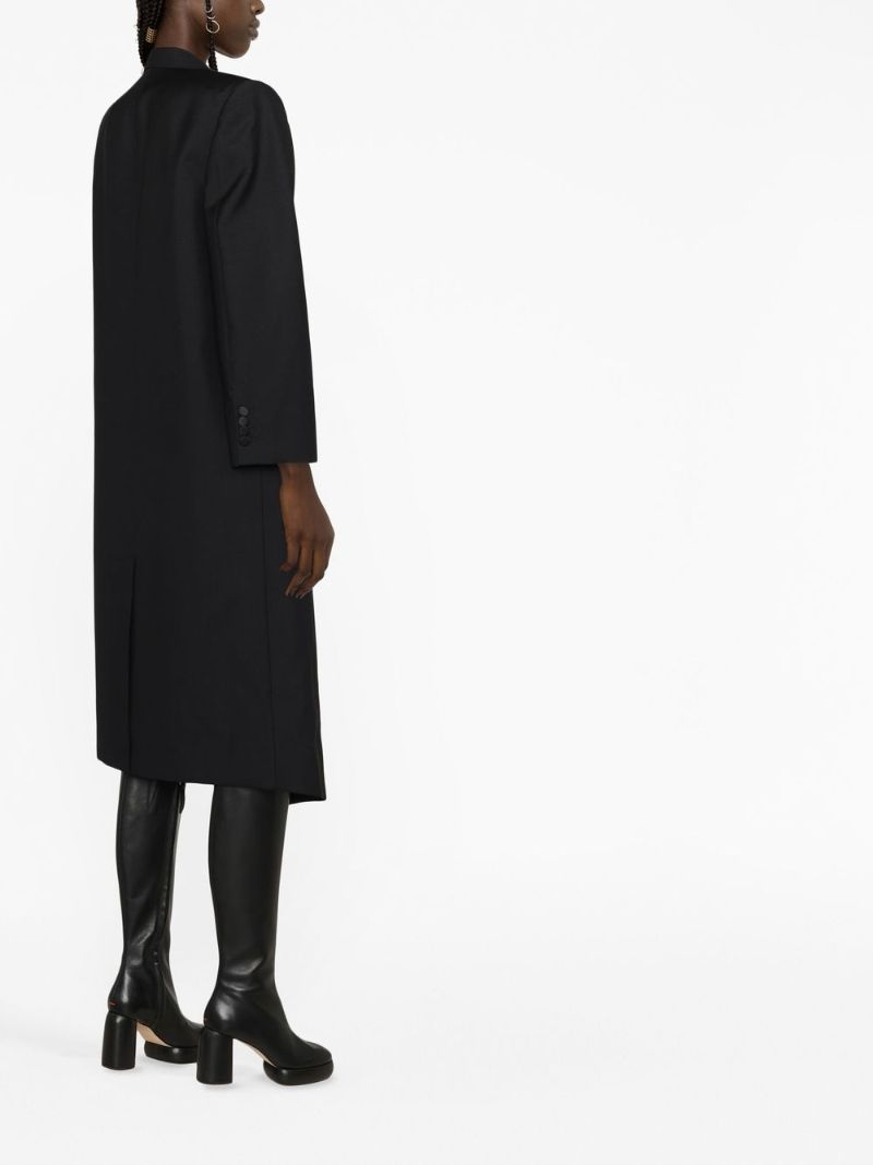 Black Belted Double-breasted Coat