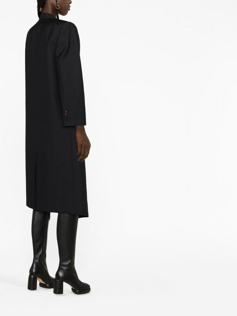 Black Belted Double-breasted Coat