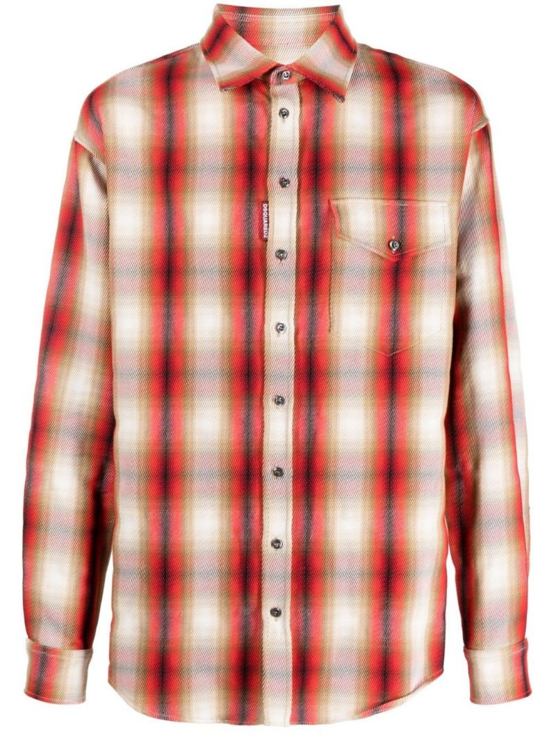 Red Check Print Shirt