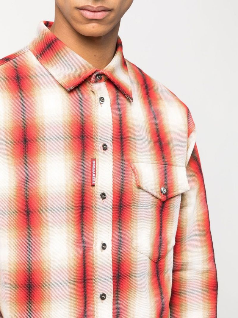 Red Check Print Shirt