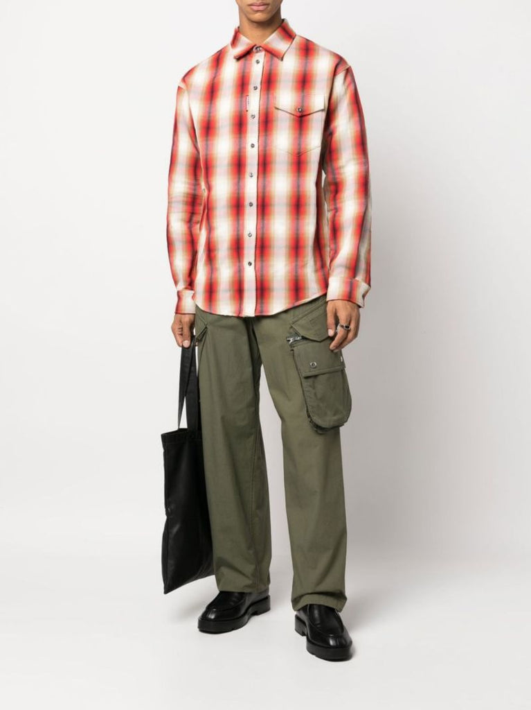Red Check Print Shirt