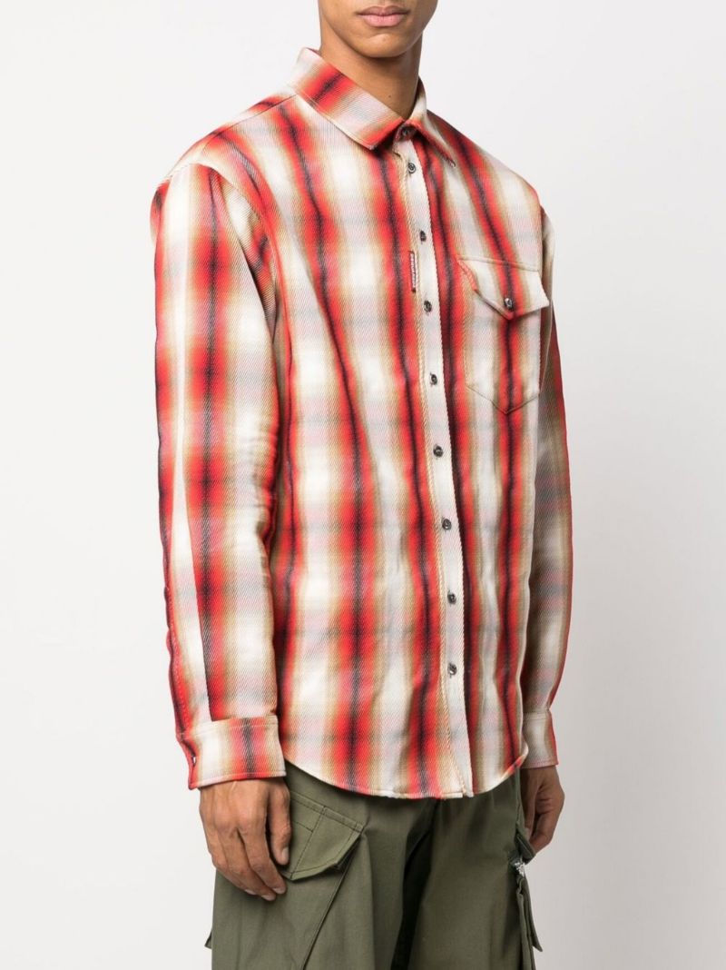 Red Check Print Shirt
