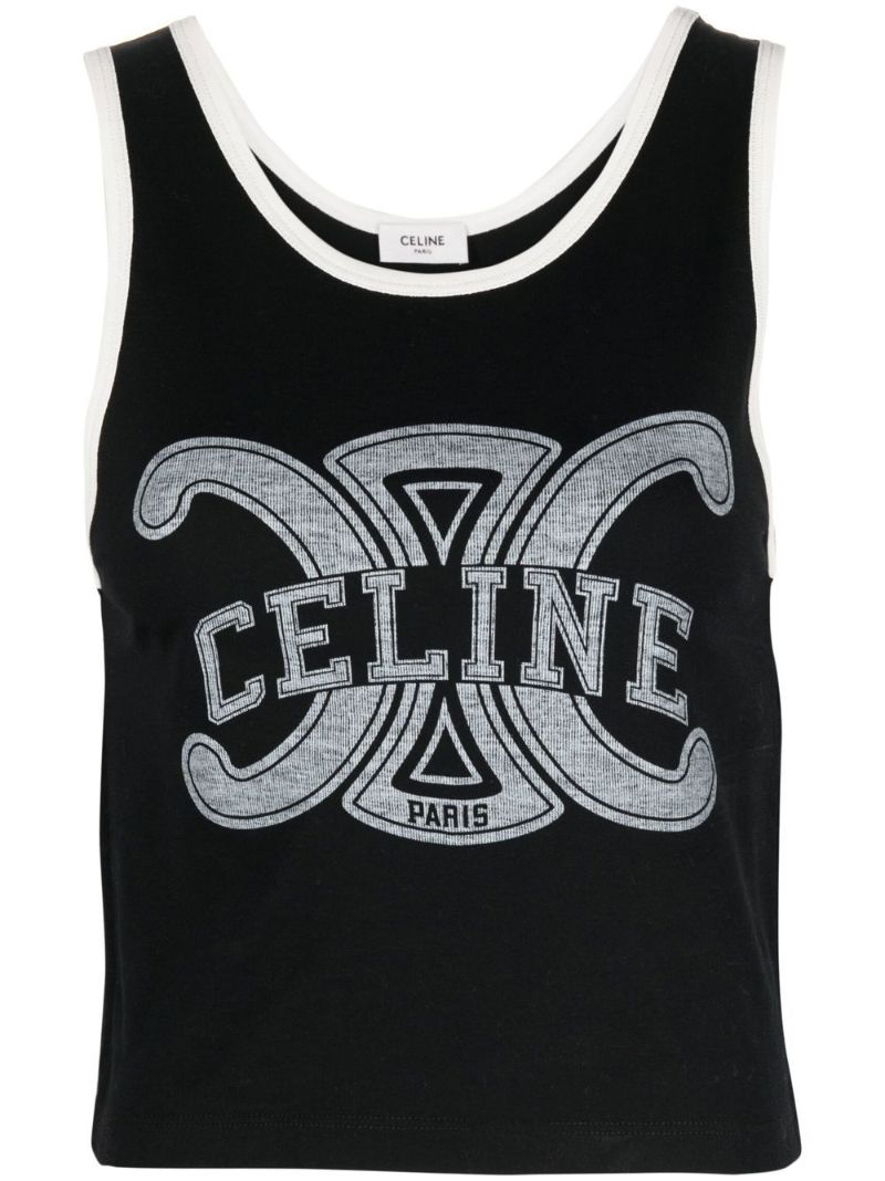 Black Triomphe Logo Tank Top