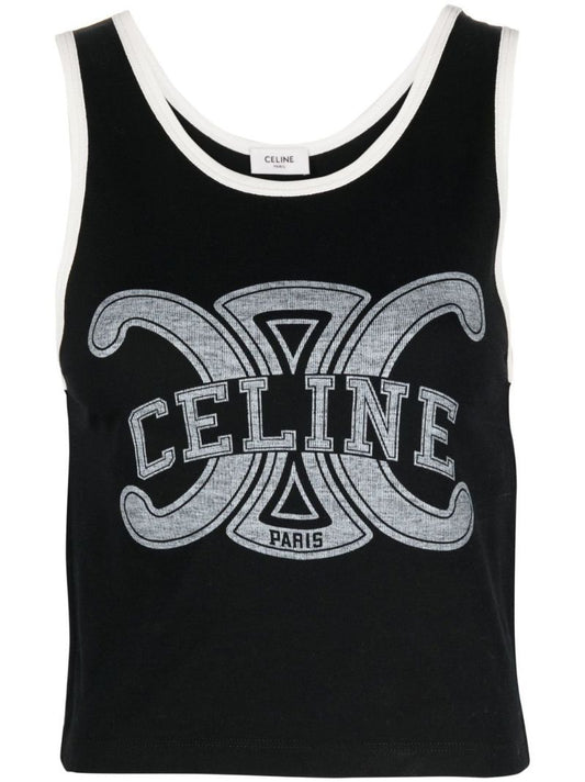 Black Triomphe Logo Tank Top