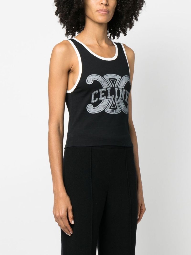 Black Triomphe Logo Tank Top