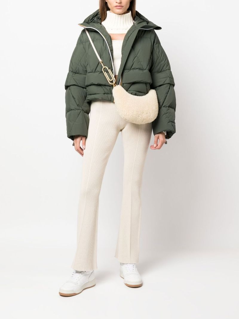 Neutral Paperclip 20 Faux Shearling Mini Hobo Bag