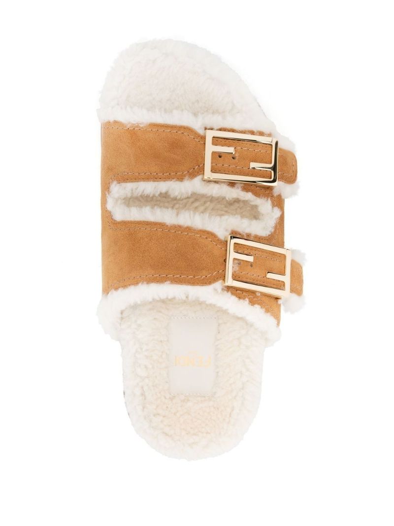 Neutral Feel Shearling Slides