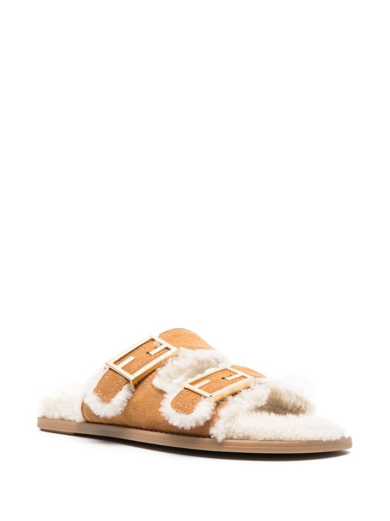 Neutral Feel Shearling Slides