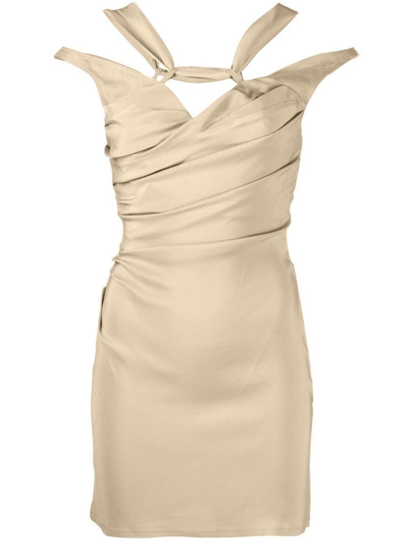 Neutral La Robe Soffio Mini Dress