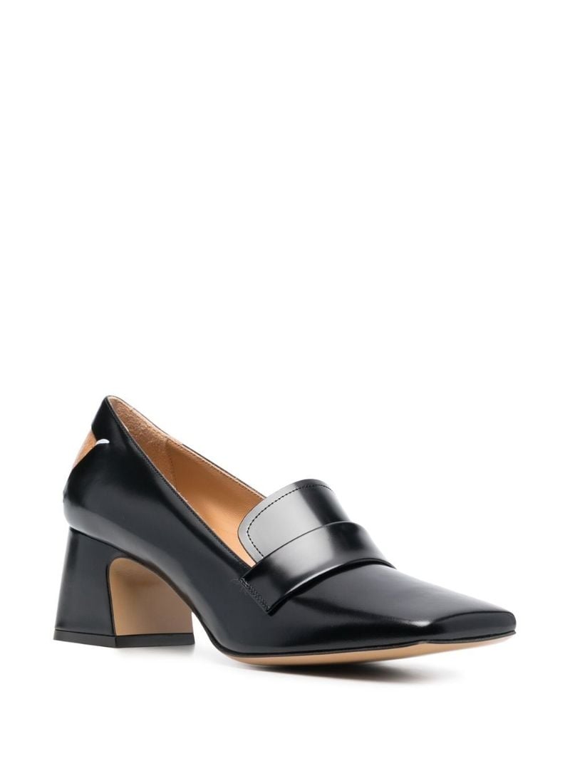Black 55 Leather Pumps