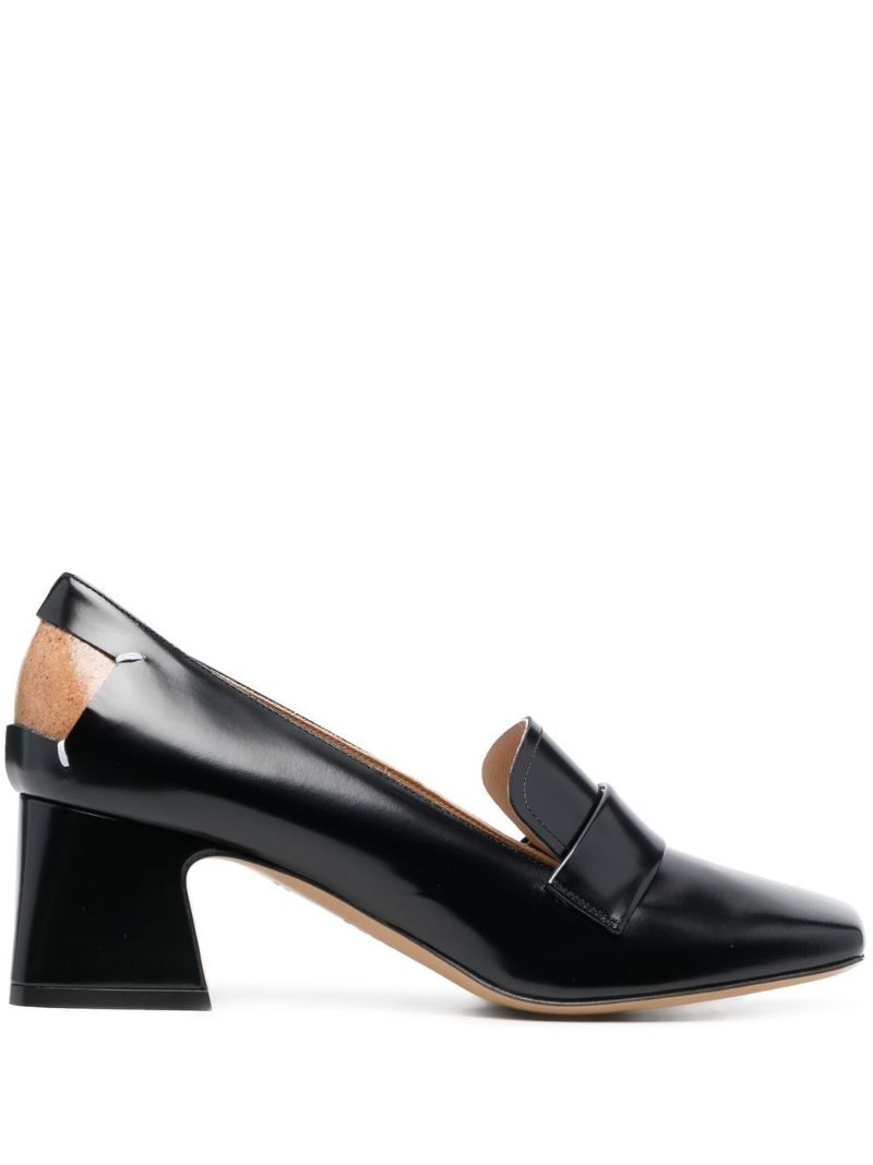 Black 55 Leather Pumps