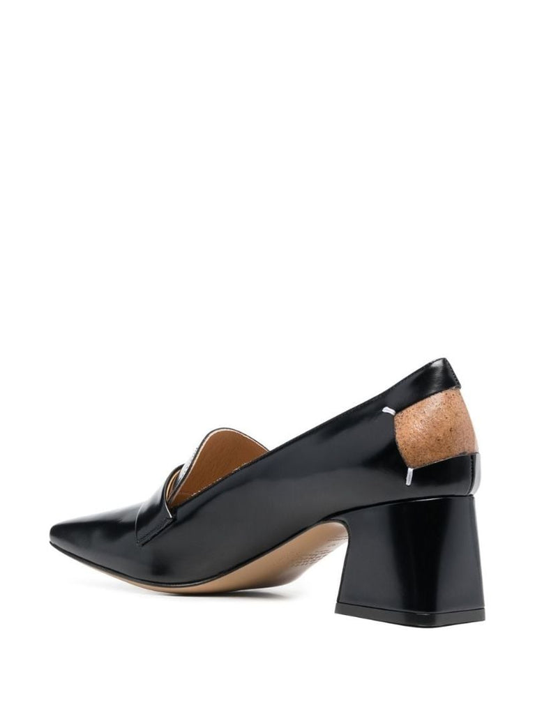 Black 55 Leather Pumps