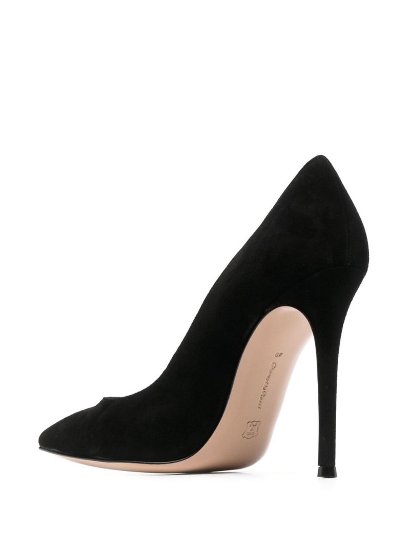 Black Gianvito 105 Suede Pumps