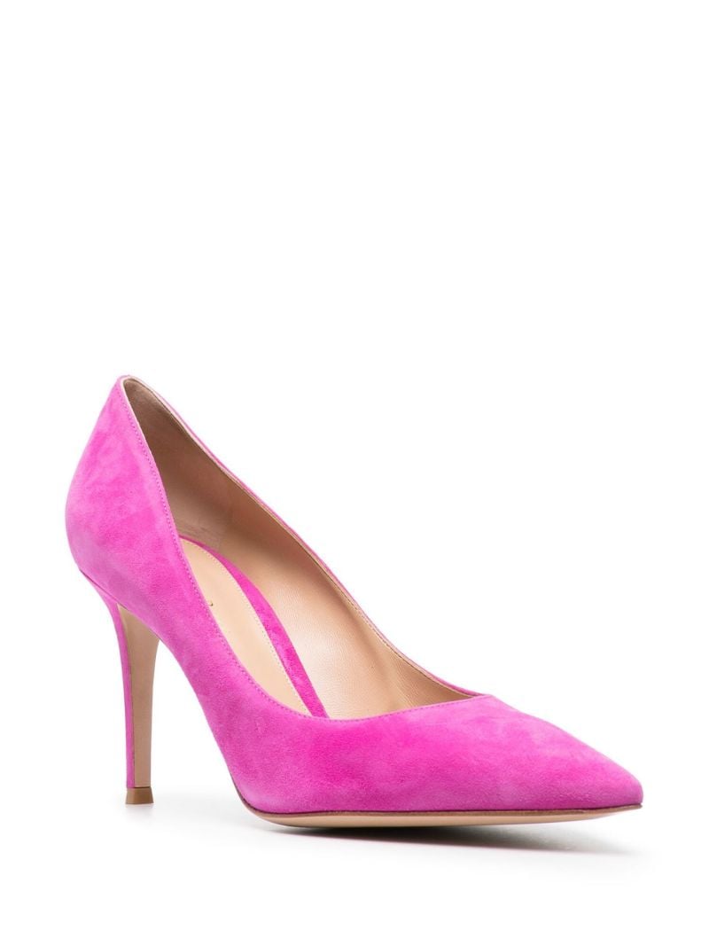 Pink 85 Suede Pumps