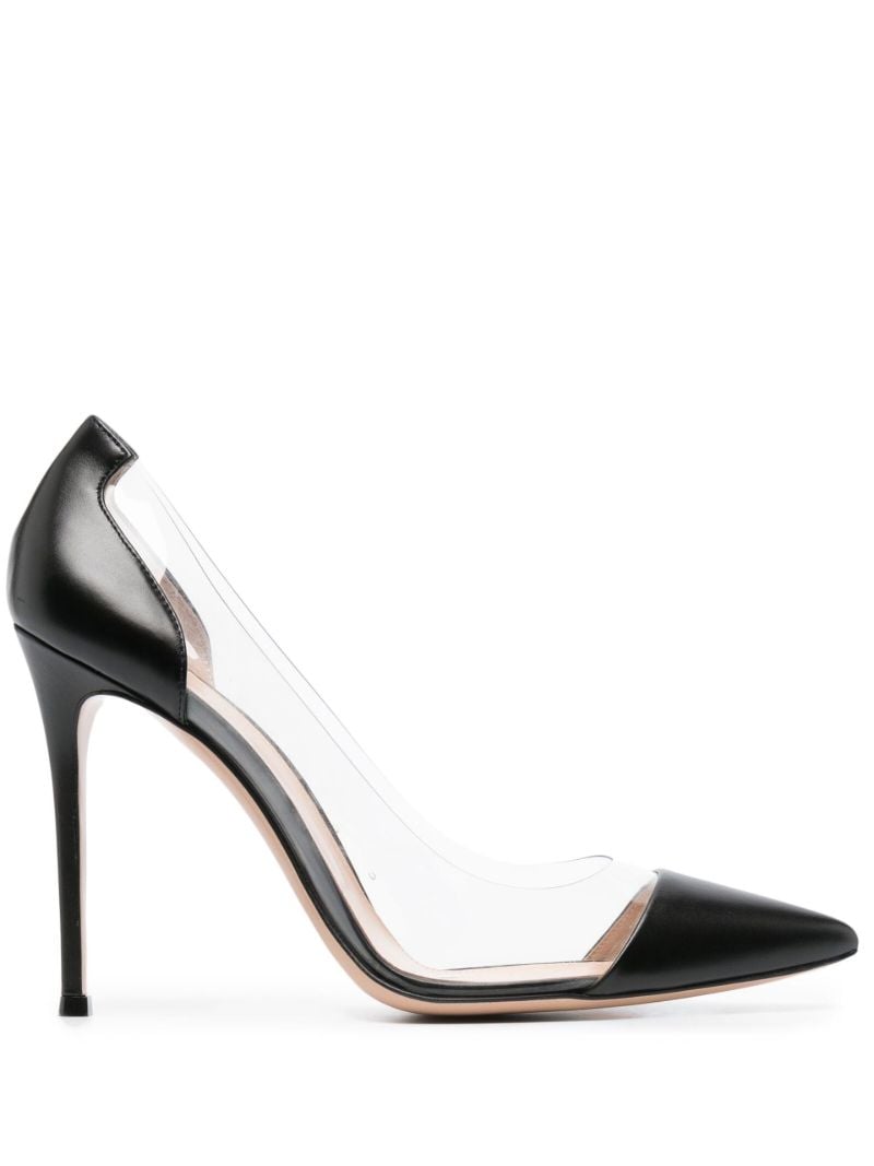 Black Plexi 105 Patent Leather Pumps