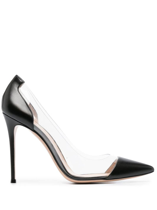 Black Plexi 105 Patent Leather Pumps