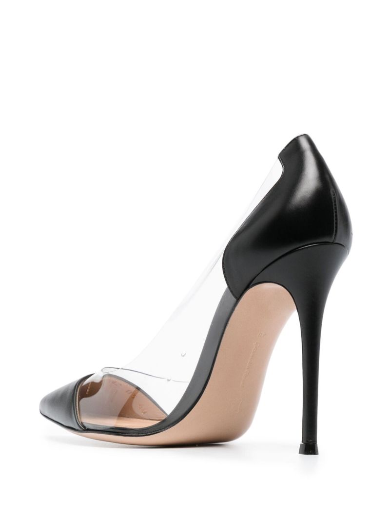 Black Plexi 105 Patent Leather Pumps