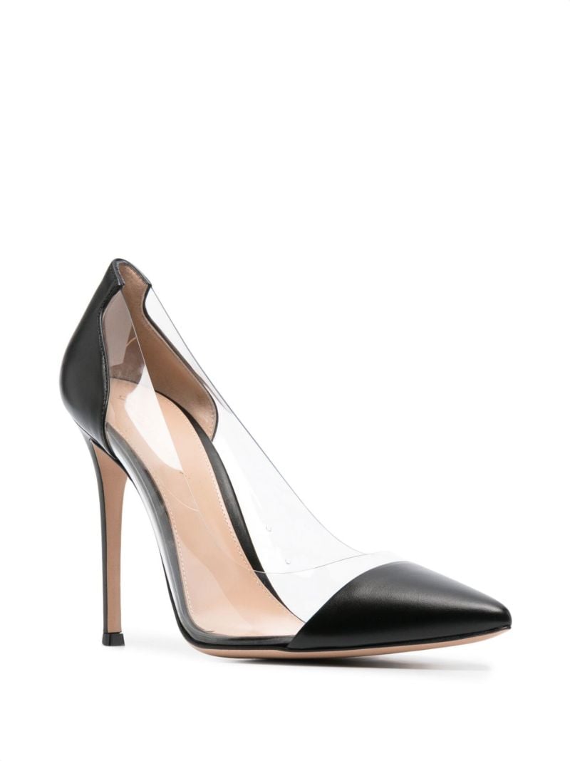 Black Plexi 105 Patent Leather Pumps