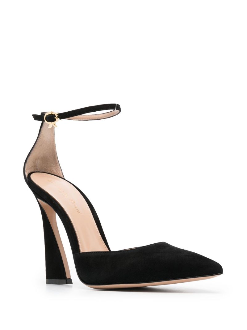 Black Aura D'orsay 105 Suede Pumps