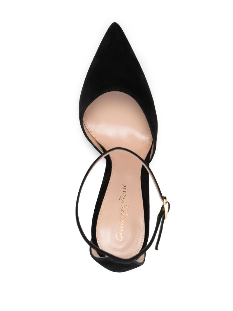 Black Aura D'orsay 105 Suede Pumps
