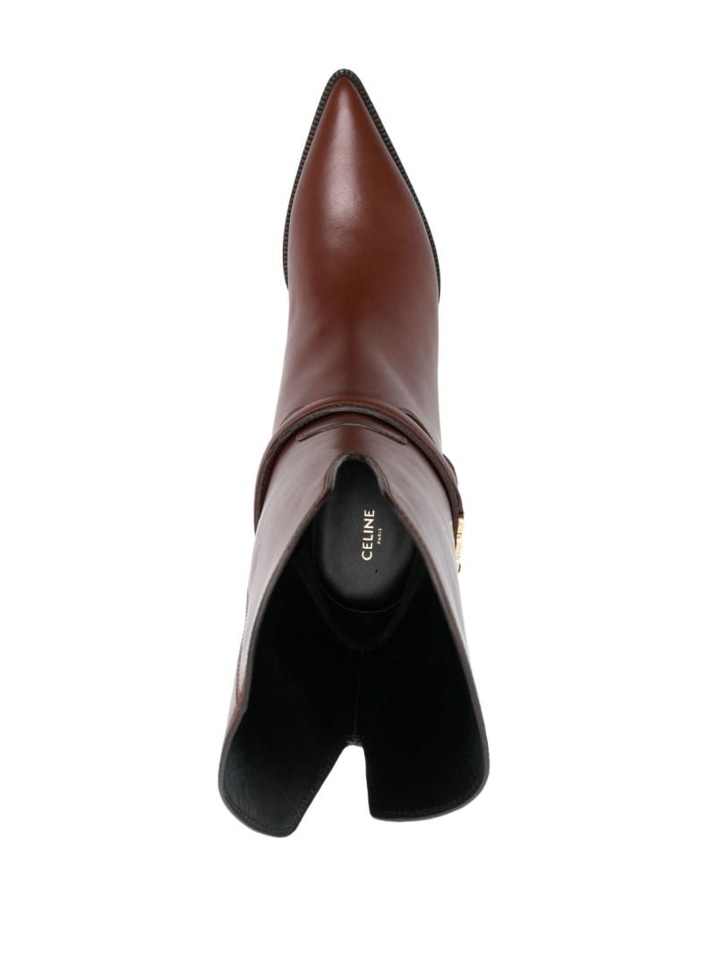 Brown Triomphe Harness 80 Leather Boots