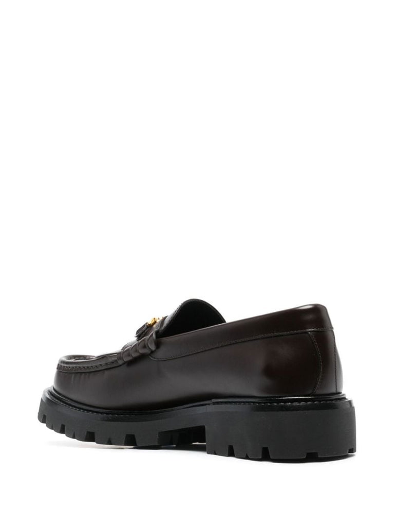 Brown Triomphe Horsebit Chunky Loafers