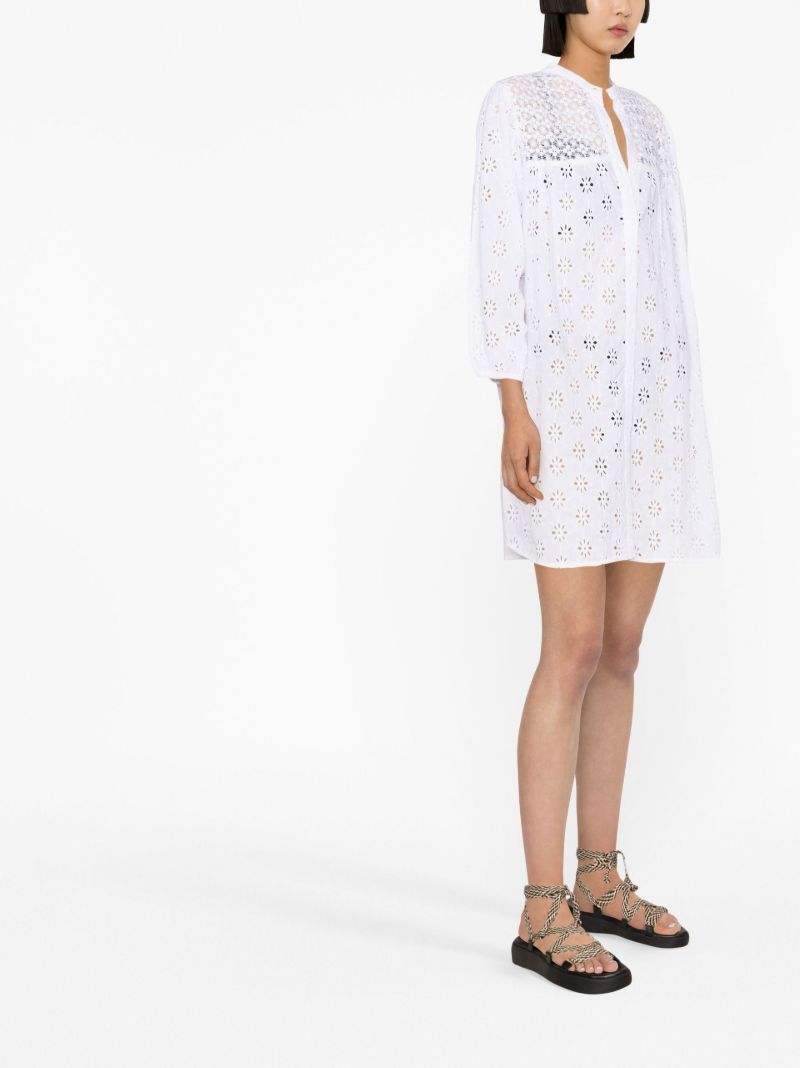White Barrie Broderie Anglaise Cotton Dress