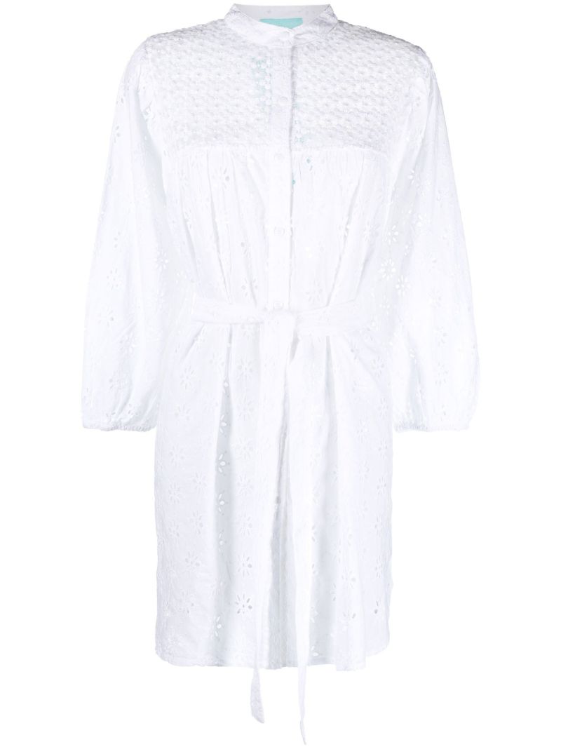 White Barrie Broderie Anglaise Cotton Dress