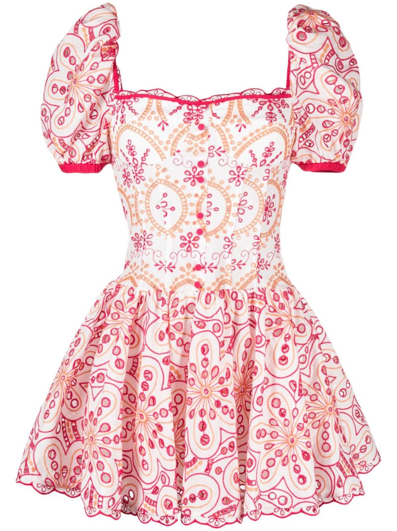 Pink Yara Broderie Anglaise Mini Dress