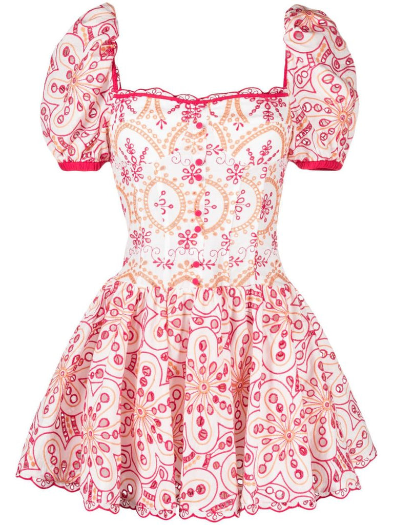 Pink Yara Broderie Anglaise Mini Dress