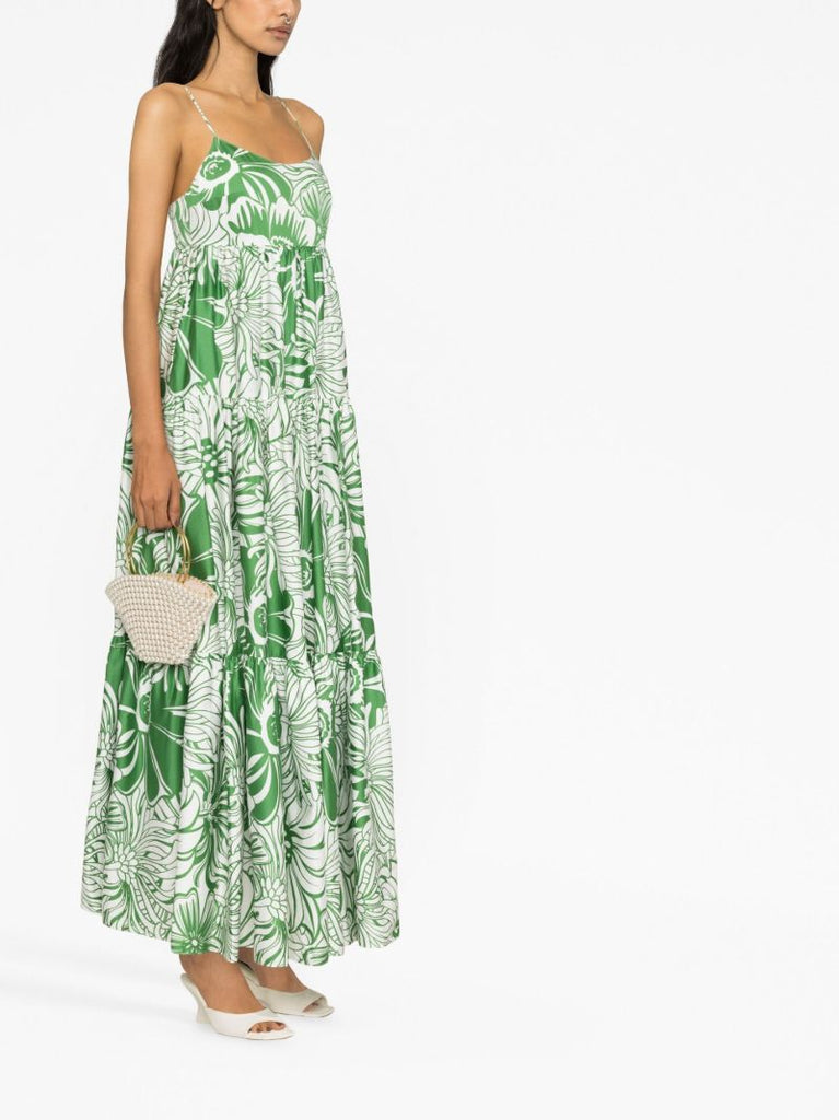 Green Merle Printed Maxi Dress