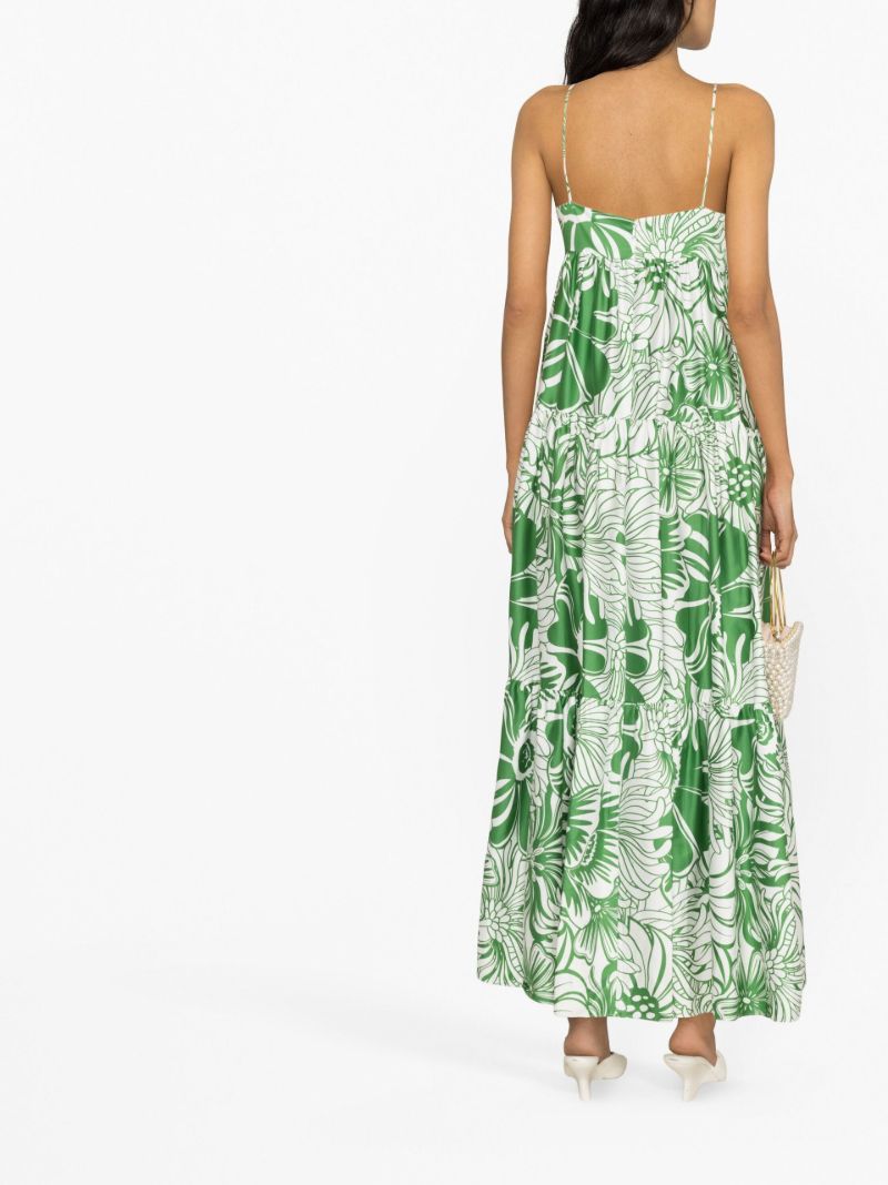 Green Merle Printed Maxi Dress