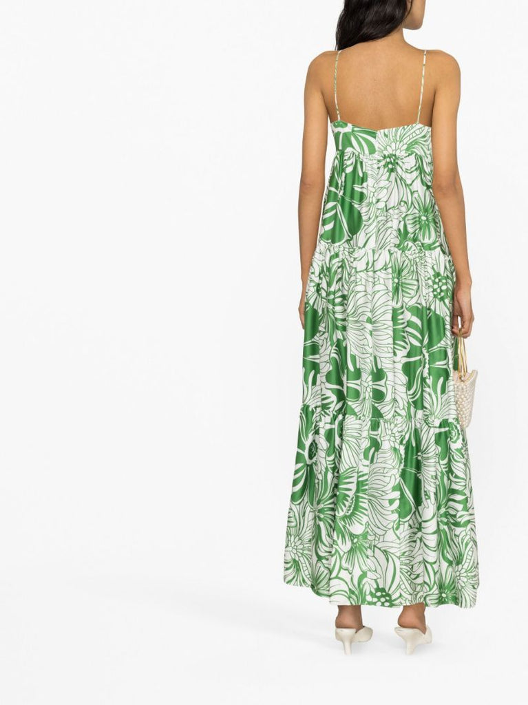 Green Merle Printed Maxi Dress