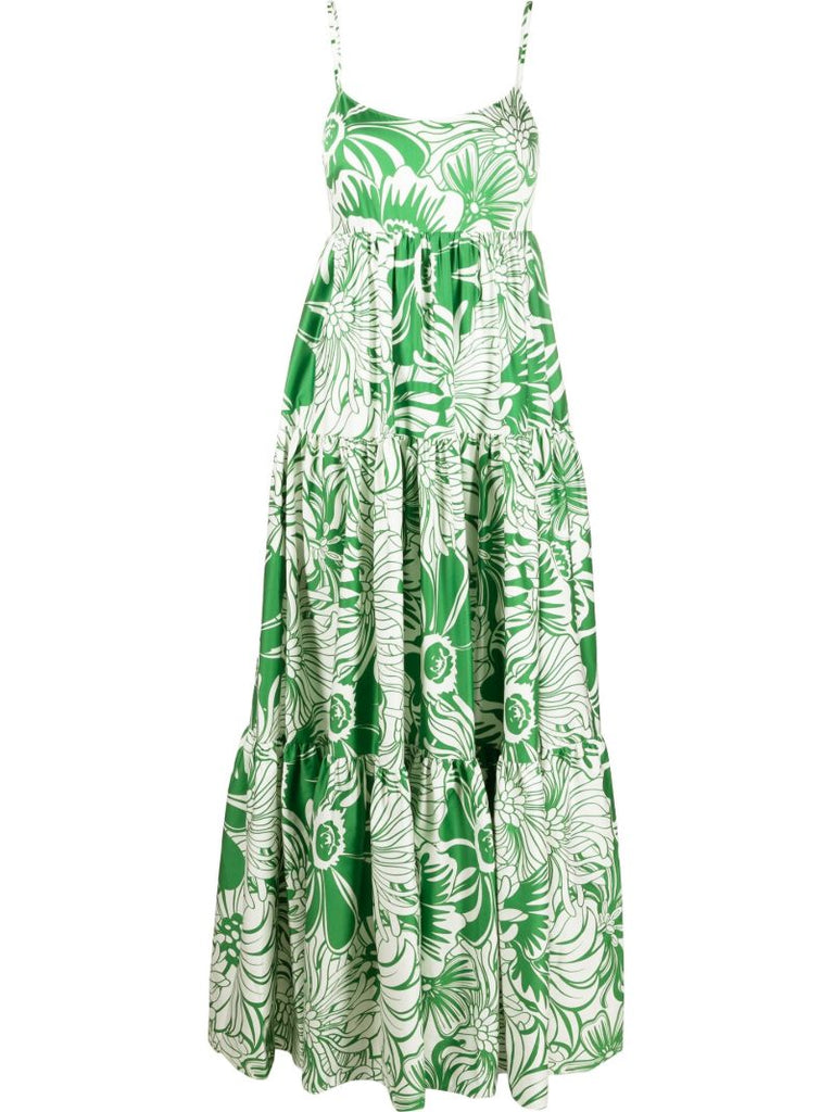 Green Merle Printed Maxi Dress
