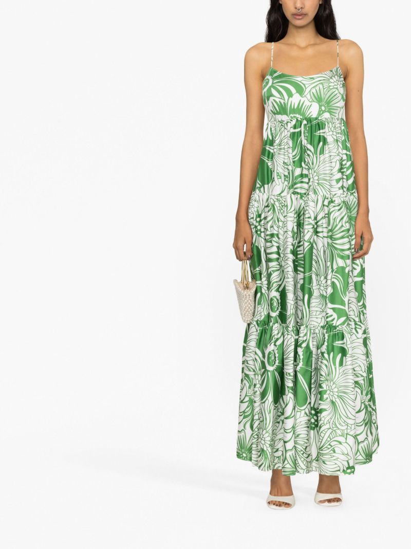 Green Merle Printed Maxi Dress