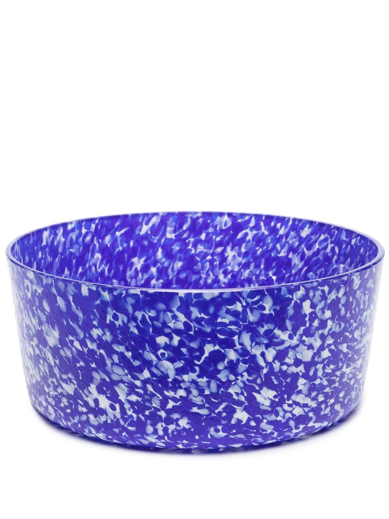 Blue Macchia Large Glass Bowl