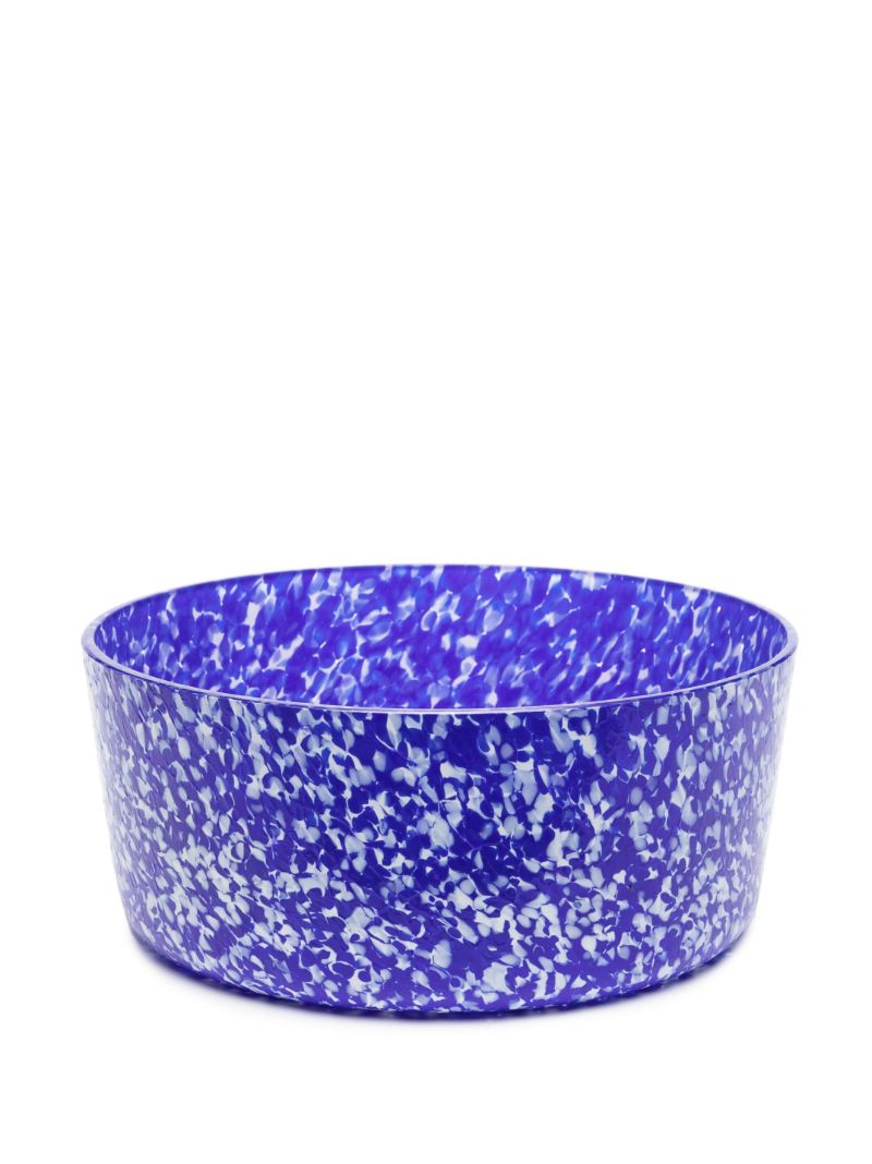 Blue Macchia Large Glass Bowl