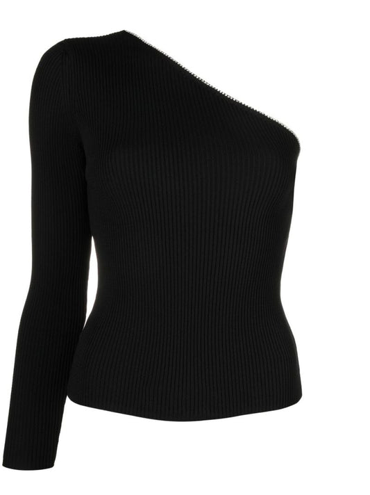 Black One-sleeve Top
