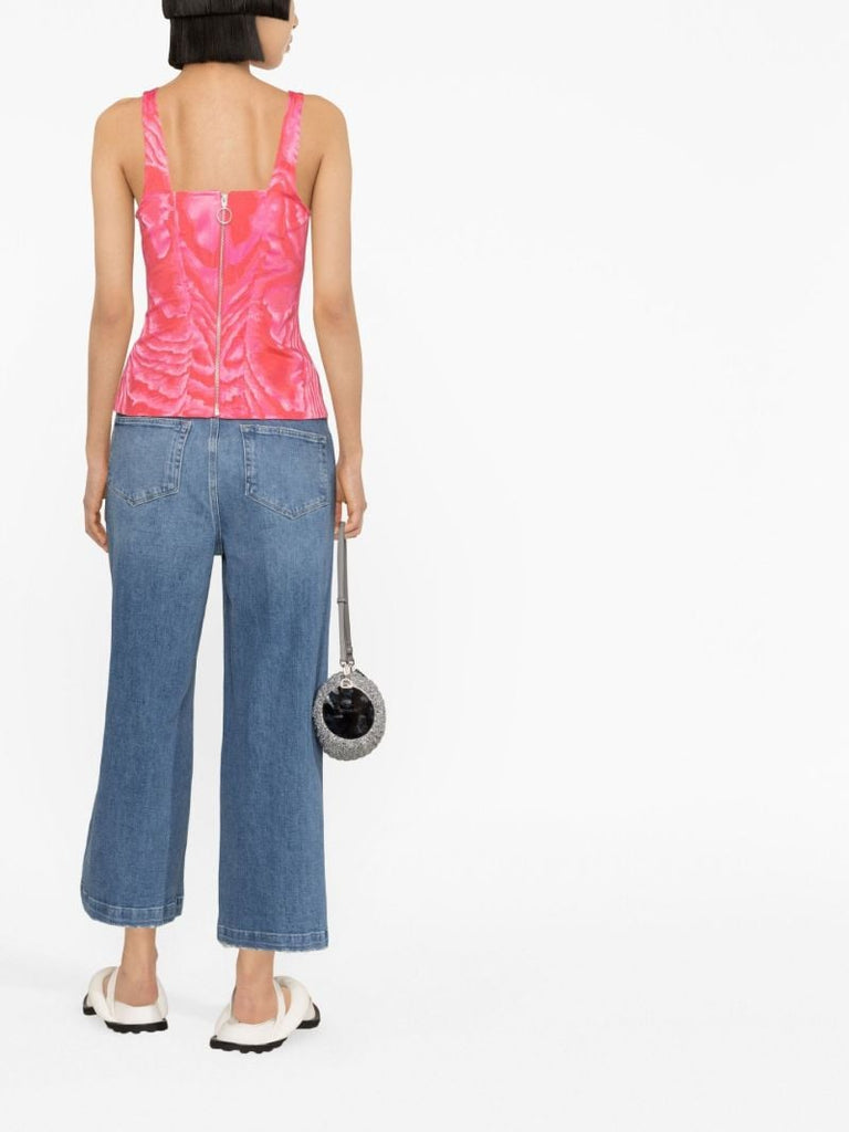 Pink Abstract Print Top