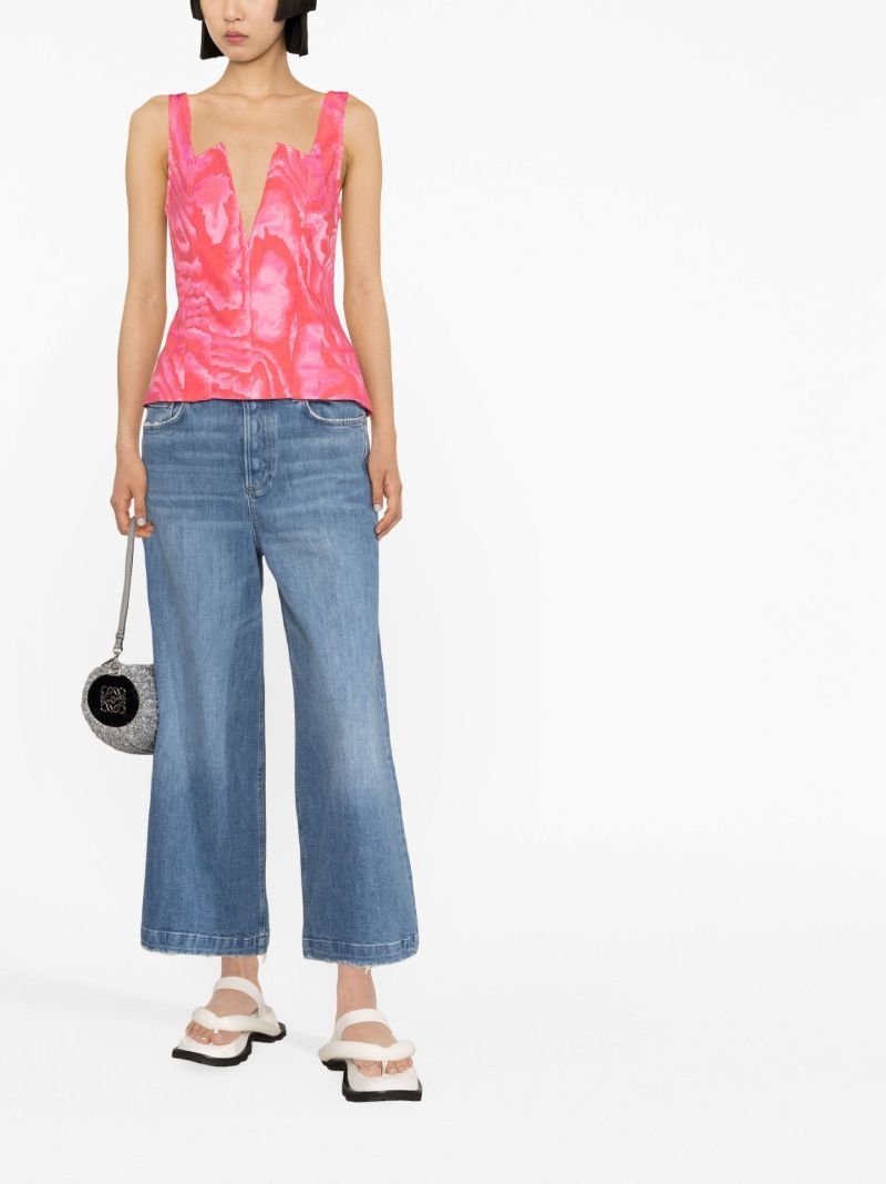 Pink Abstract Print Top