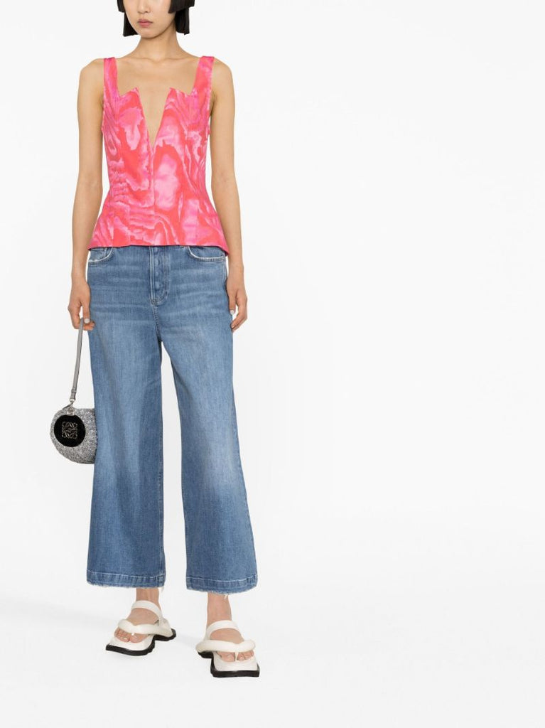 Pink Abstract Print Top