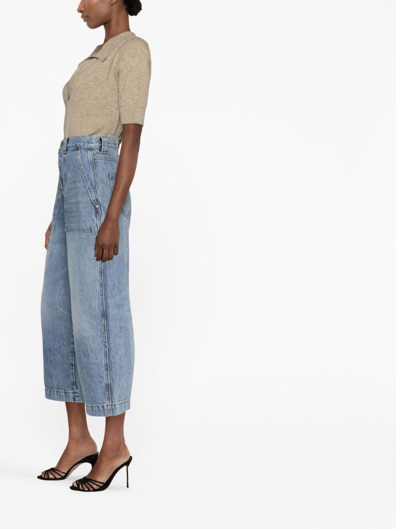 Blue Hewey High-waisted Cropped Jeans