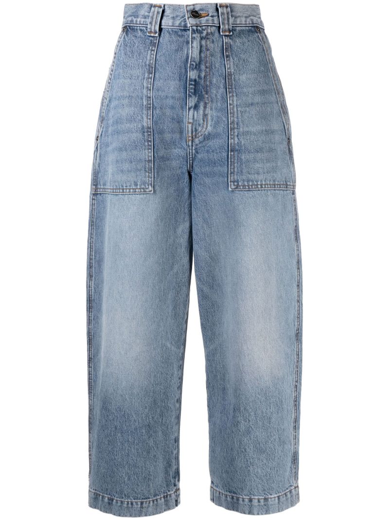 Blue Hewey High-waisted Cropped Jeans