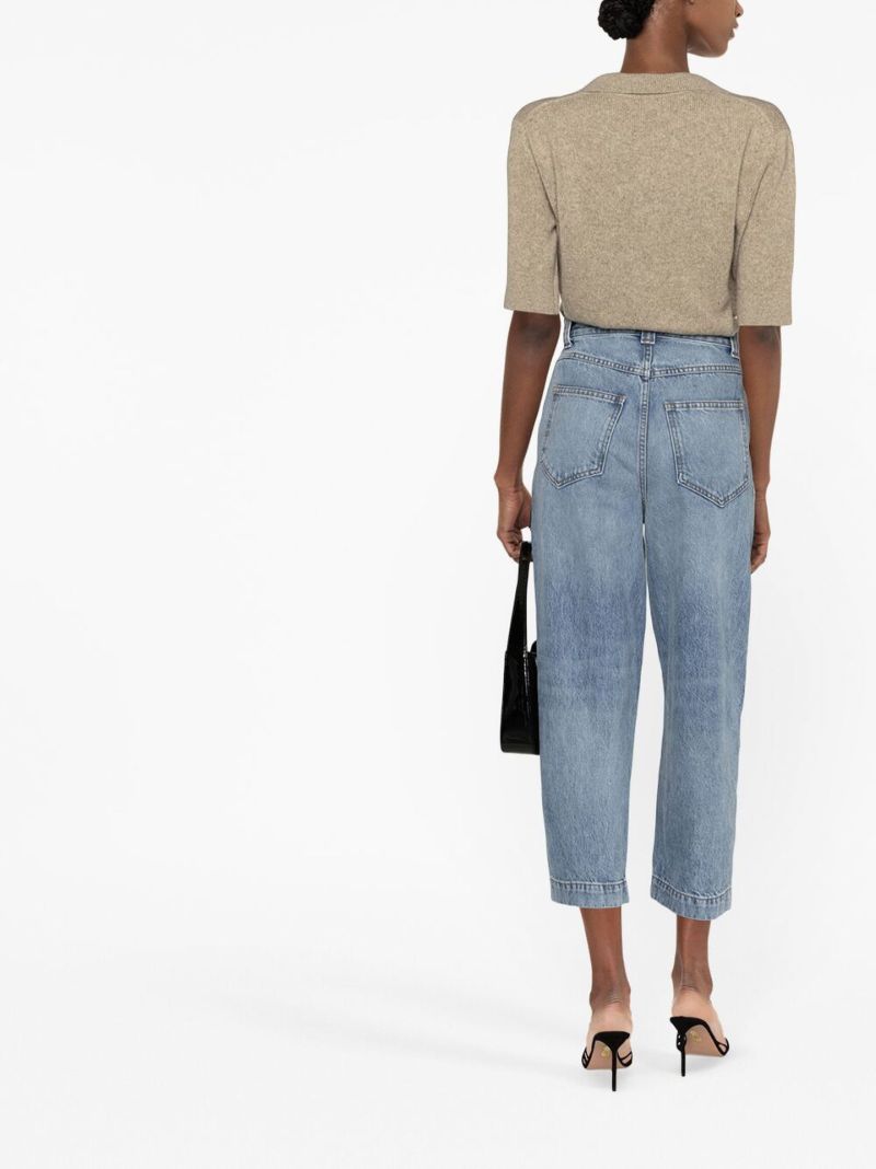 Blue Hewey High-waisted Cropped Jeans